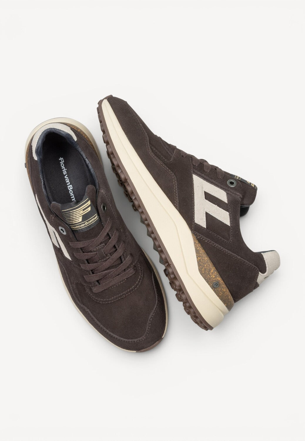 Heren veterschoenen-Bruin suède