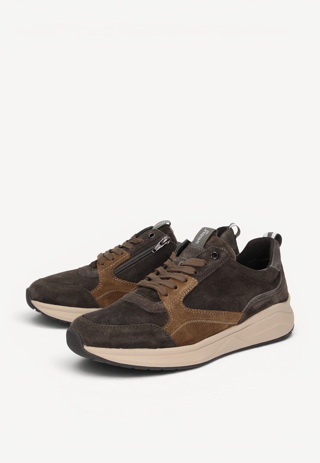 Heren veterschoenen-Grijs combi kleur