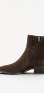 DAMES BOOTS+KORT LAARS-Bruin suède