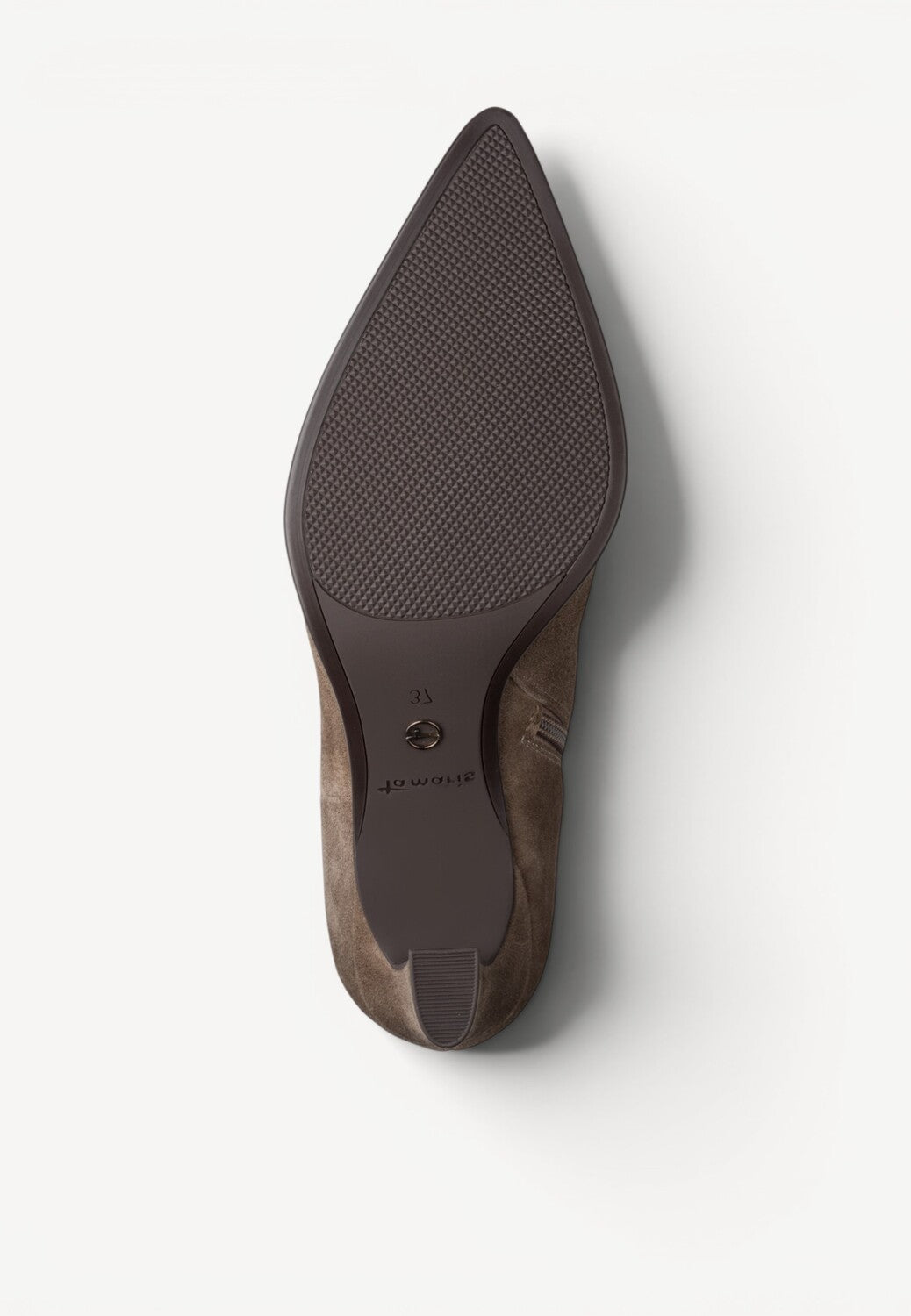 DAMESLAARS LANG/HALFHOOG-Beige suède/nubuck