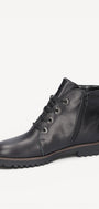 DAMES BOOTS+KORT LAARS-Zwart leer