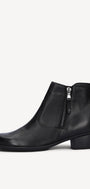 DAMES BOOTS+KORT LAARS-Zwart leer