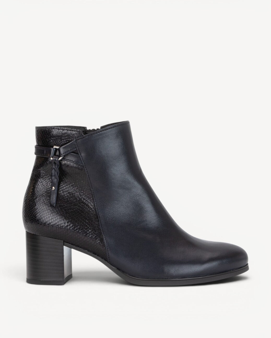 DAMES BOOTS+KORT LAARS-Blauw leer