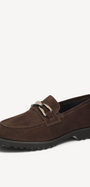 DAMES INSTAPSCHOENEN-Bruin suède