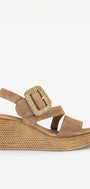 DAMES OPEN SCHOENEN-Bruin suède