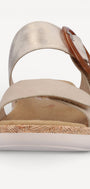 DAMES OPEN SCHOENEN-Beige suède/nubuck