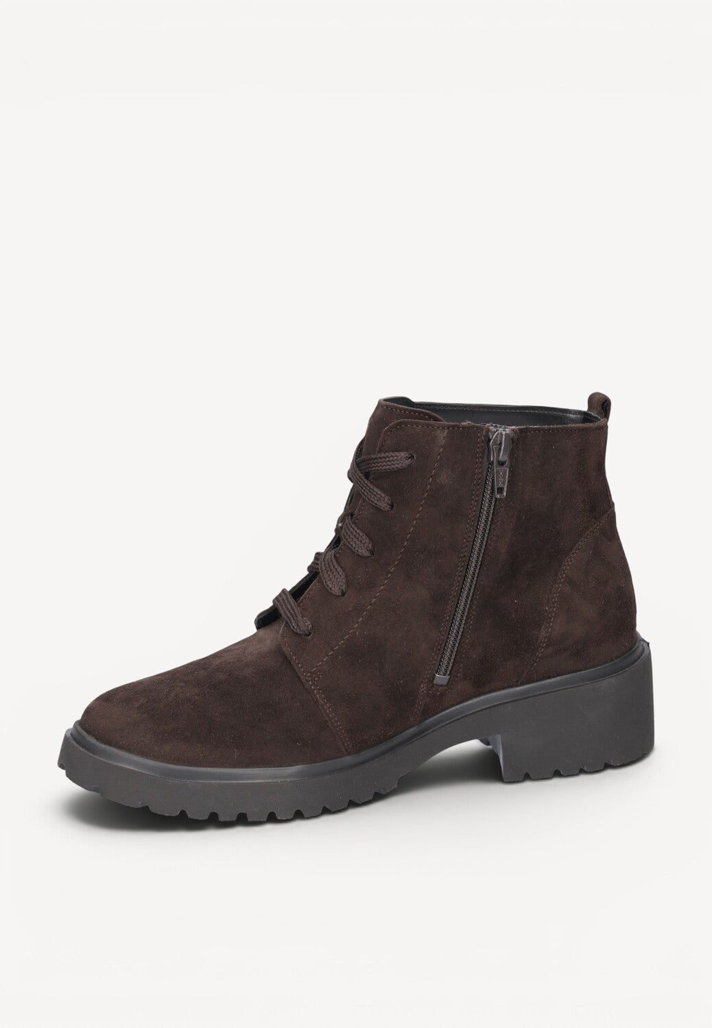 DAMES BOOTS+KORT LAARS-Bruin suède
