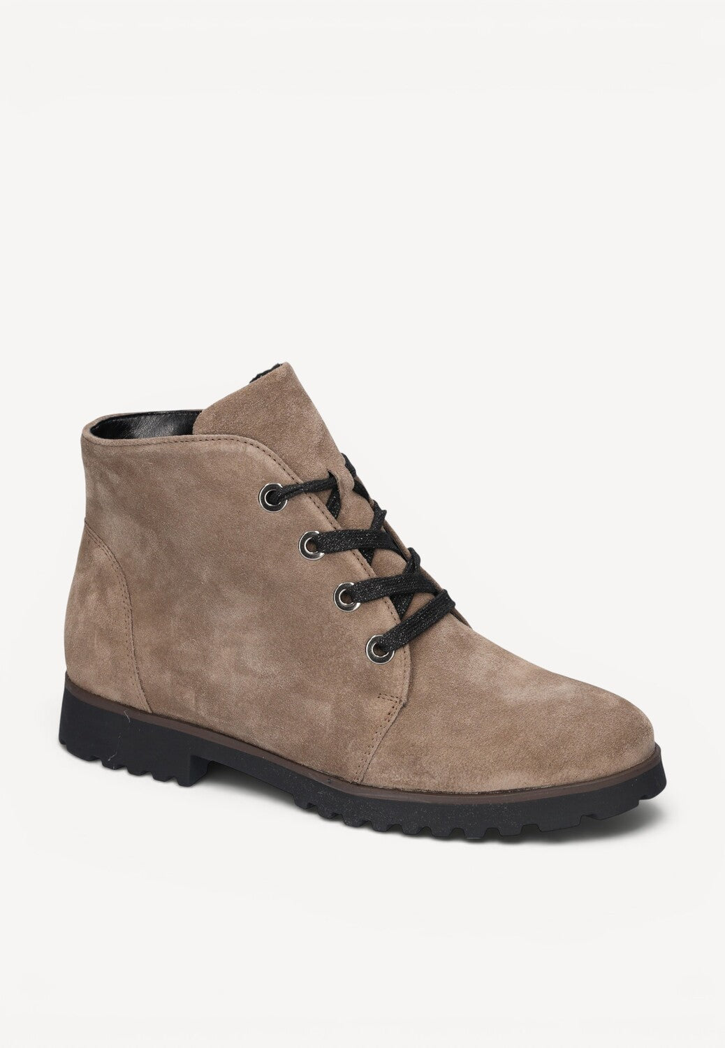 DAMES BOOTS+KORT LAARS-Beige suède/nubuck