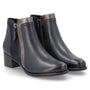 DAMES BOOTS+KORT LAARS-Blauw leer