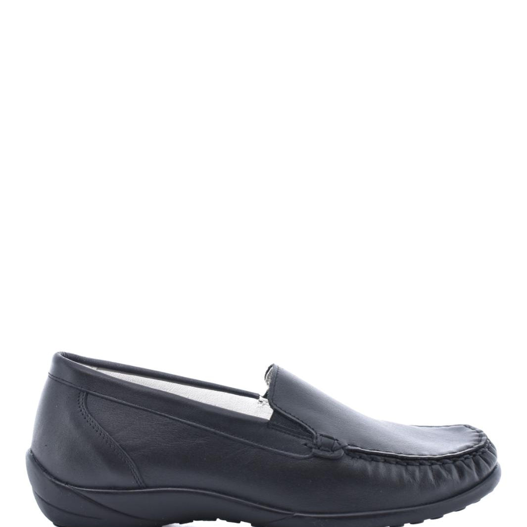 DAMES INSTAPSCHOENEN-Zwart leer