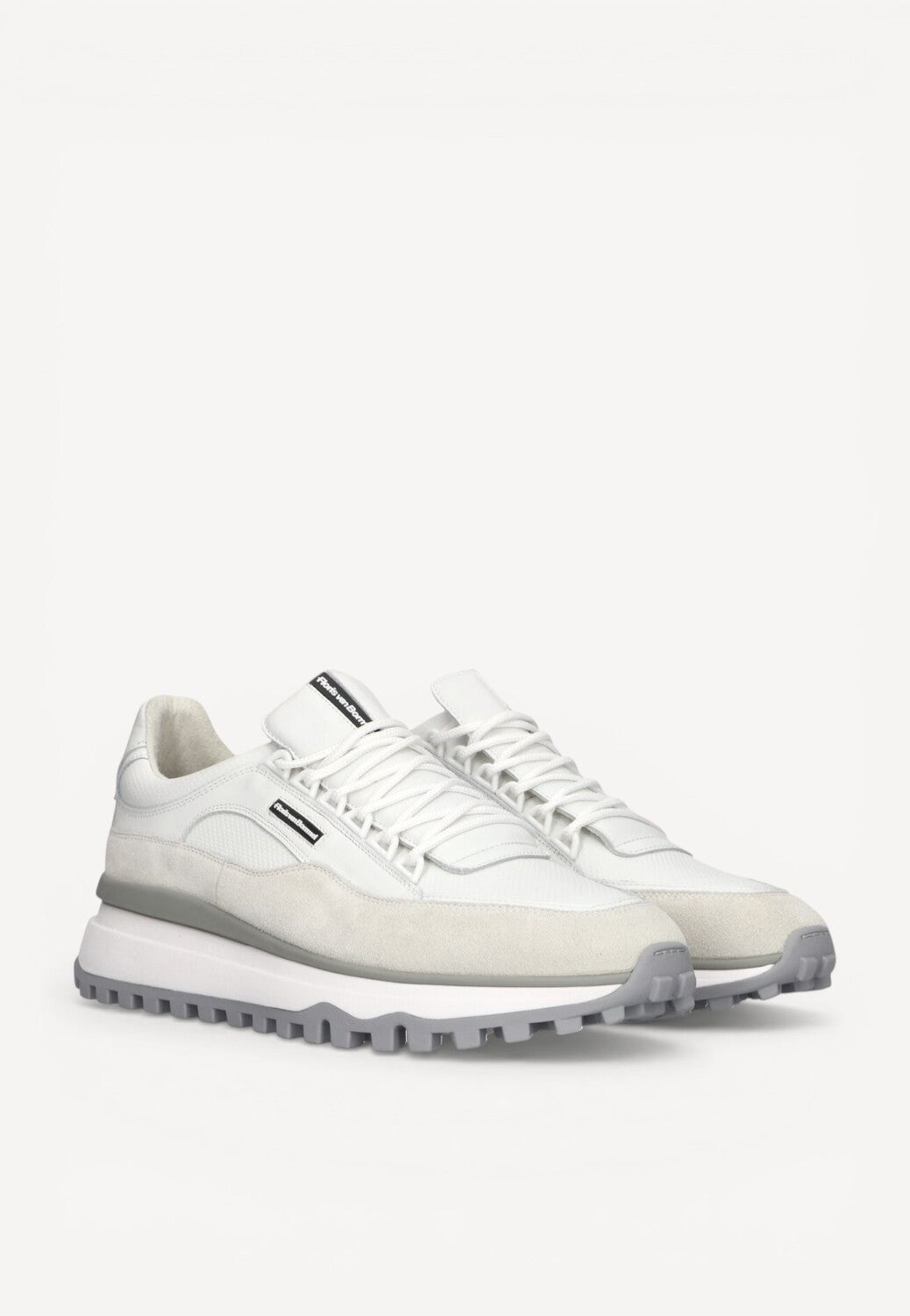 Heren veterschoenen-Wit combi kleur