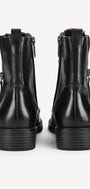 DAMES BOOTS+KORT LAARS-Zwart leer