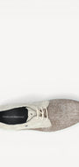 Heren veterschoenen-Beige combi kleur