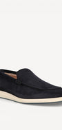 Heren instapper-Blauw suède/nubuck