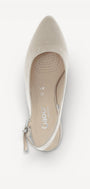 MUIL +SLINGBACK-Beige suède/nubuck