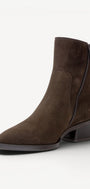 DAMES BOOTS+KORT LAARS-Bruin suède