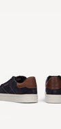 Heren veterschoenen-Blauw suède/nubuck