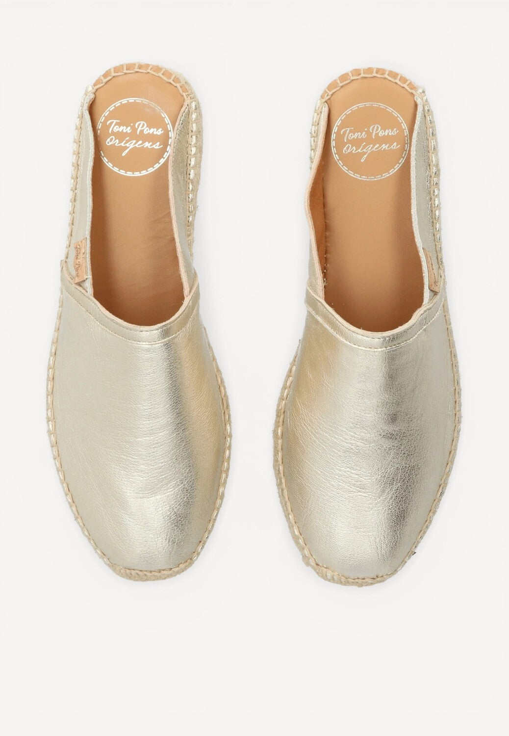 MUIL +SLINGBACK-Goud leer