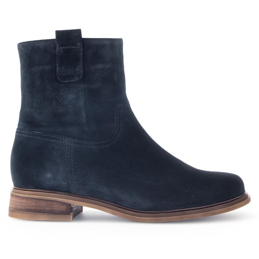 DAMES BOOTS+KORT LAARS-Blauw suède/nubuck