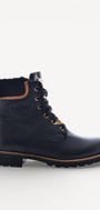 DAMES BOOTS+KORT LAARS-Zwart leer