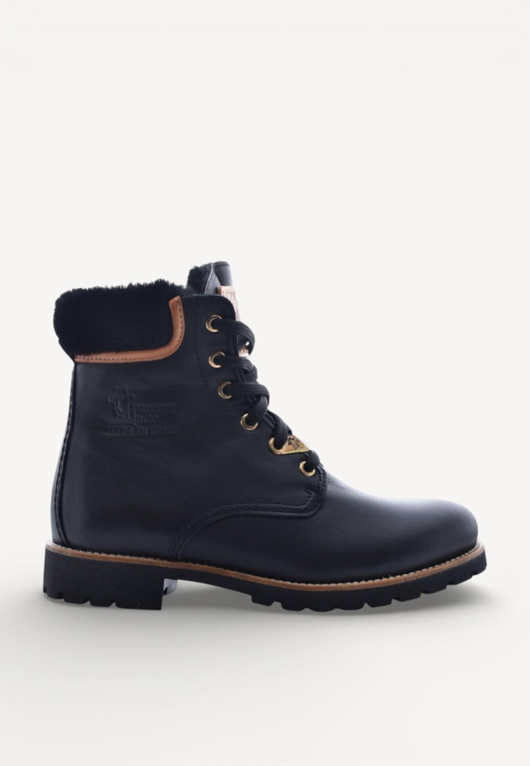 DAMES BOOTS+KORT LAARS-Zwart leer