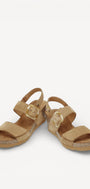 DAMES OPEN SCHOENEN-Beige suède/nubuck