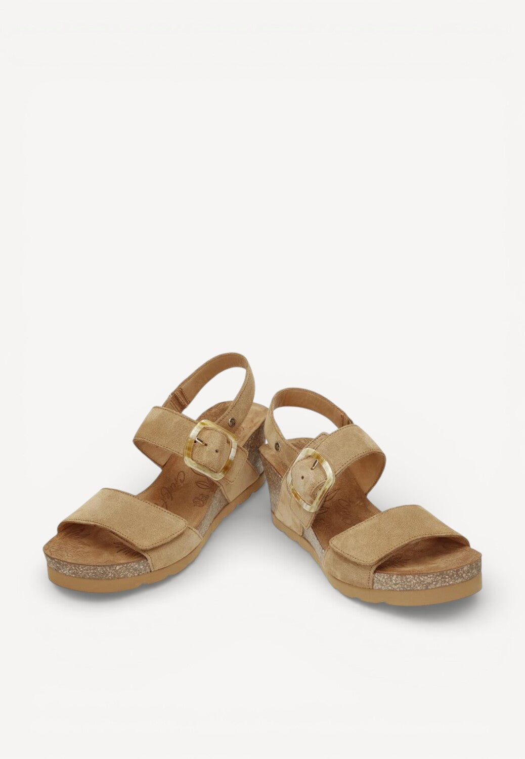 DAMES OPEN SCHOENEN-Beige suède/nubuck