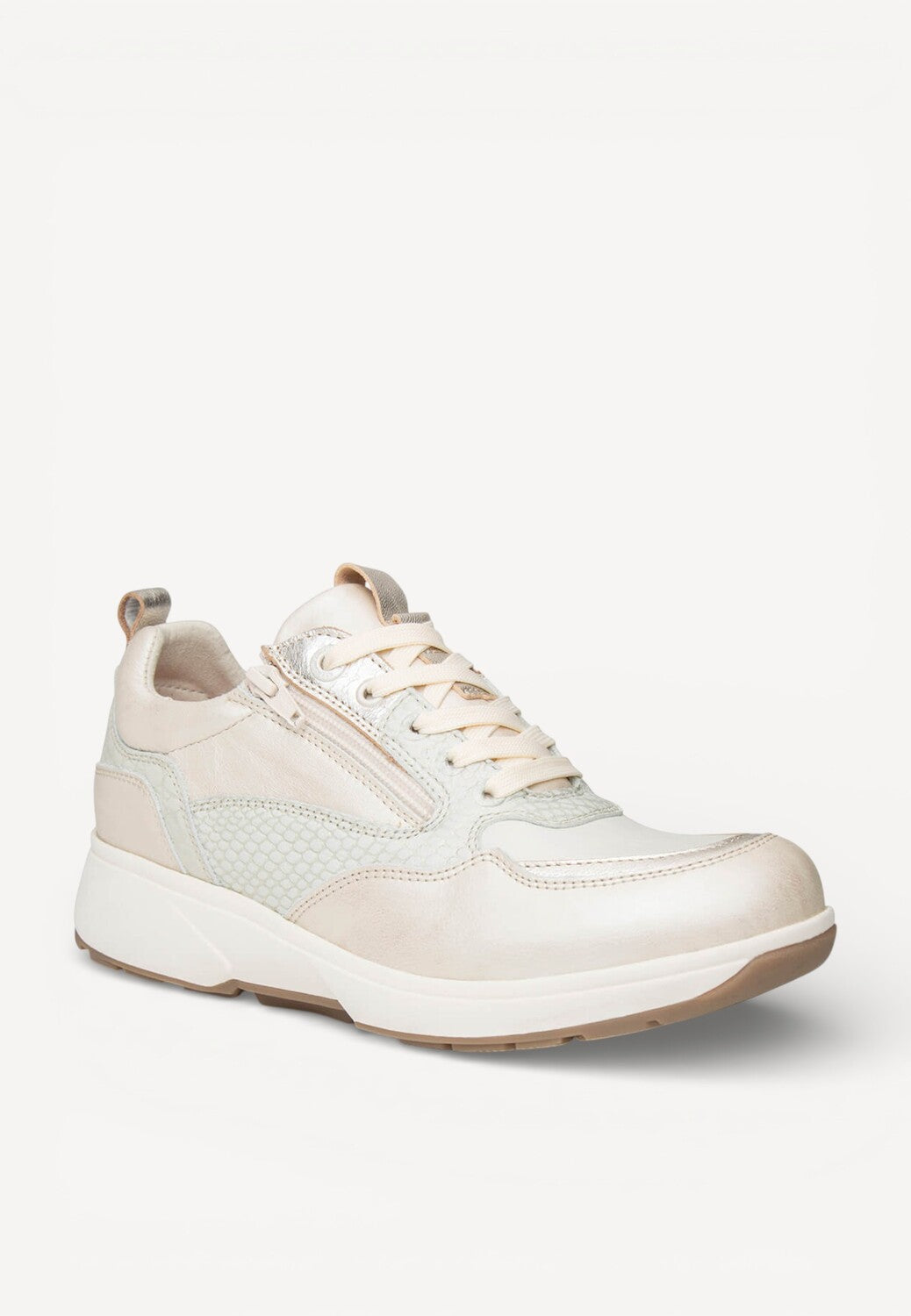 DAMES SPORTIEVE VETERSCHO-Beige leer