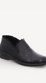 Dames dichte pantoffels-Zwart leer