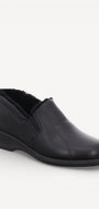Dames dichte pantoffels-Zwart leer