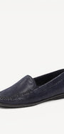 DAMES INSTAPSCHOENEN-Blauw leer
