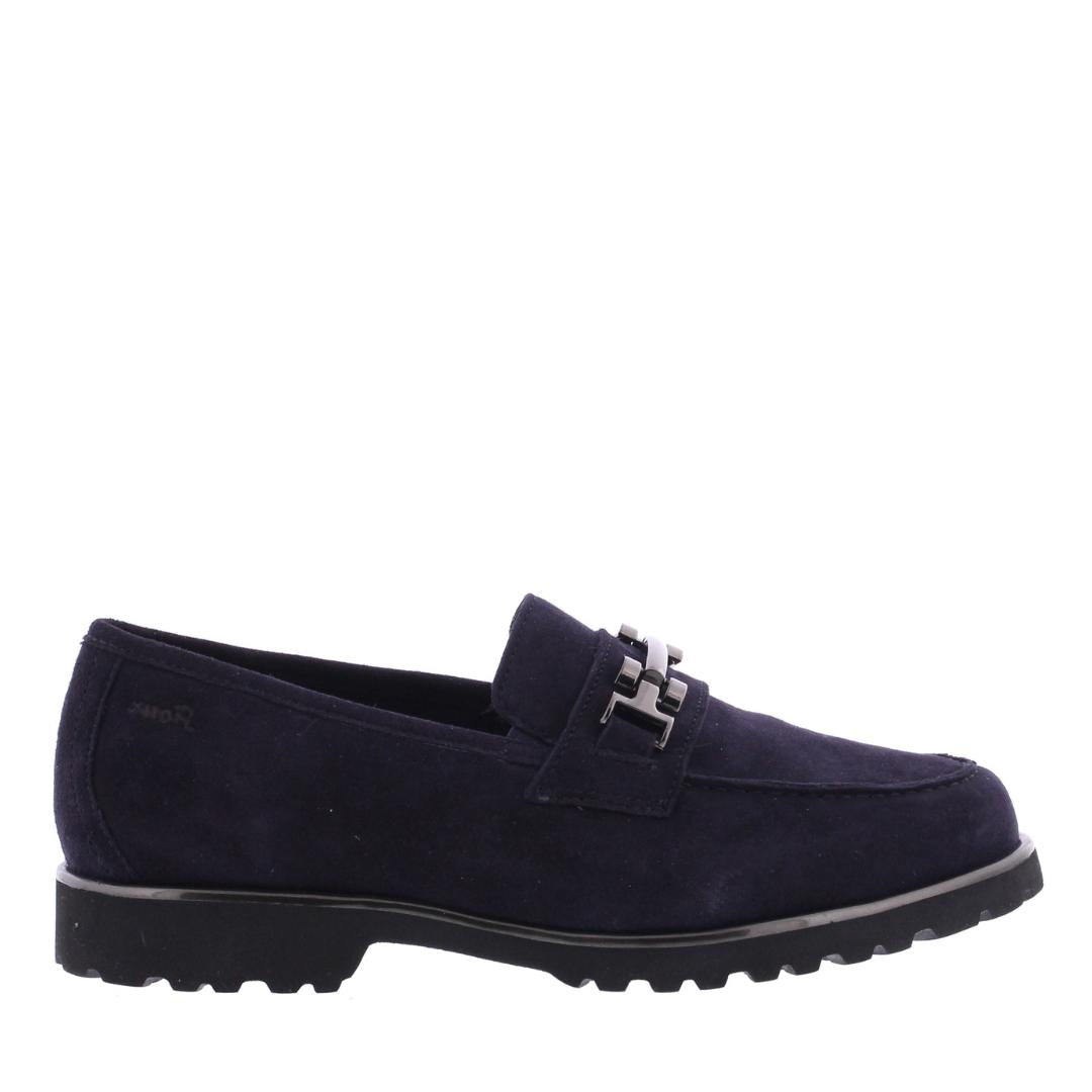 DAMES INSTAPSCHOENEN-Blauw suède/nubuck