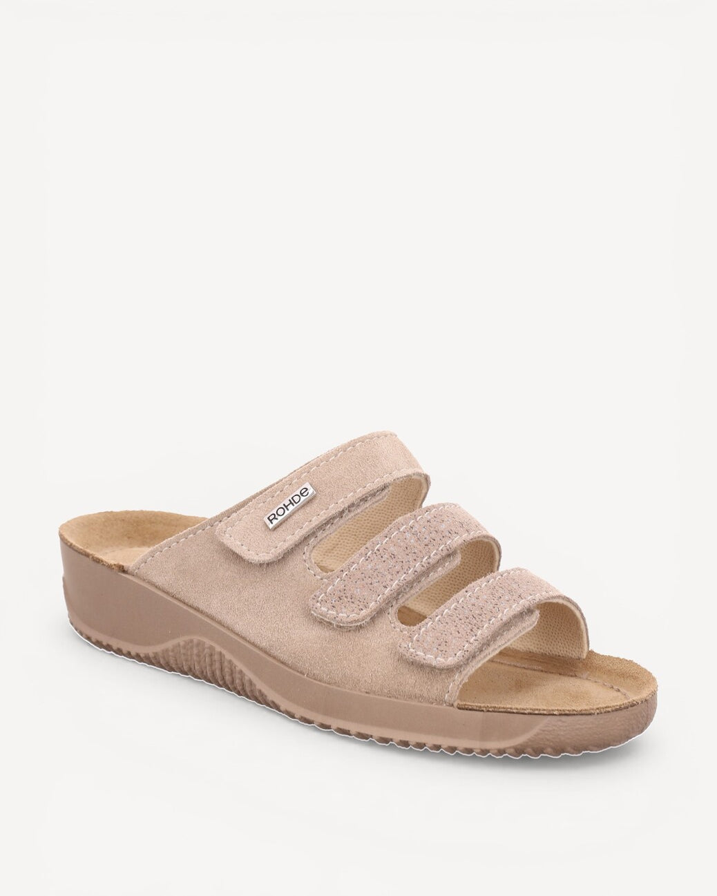 DAMES OPEN SCHOENEN-Beige suède/nubuck