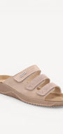DAMES OPEN SCHOENEN-Beige suède/nubuck