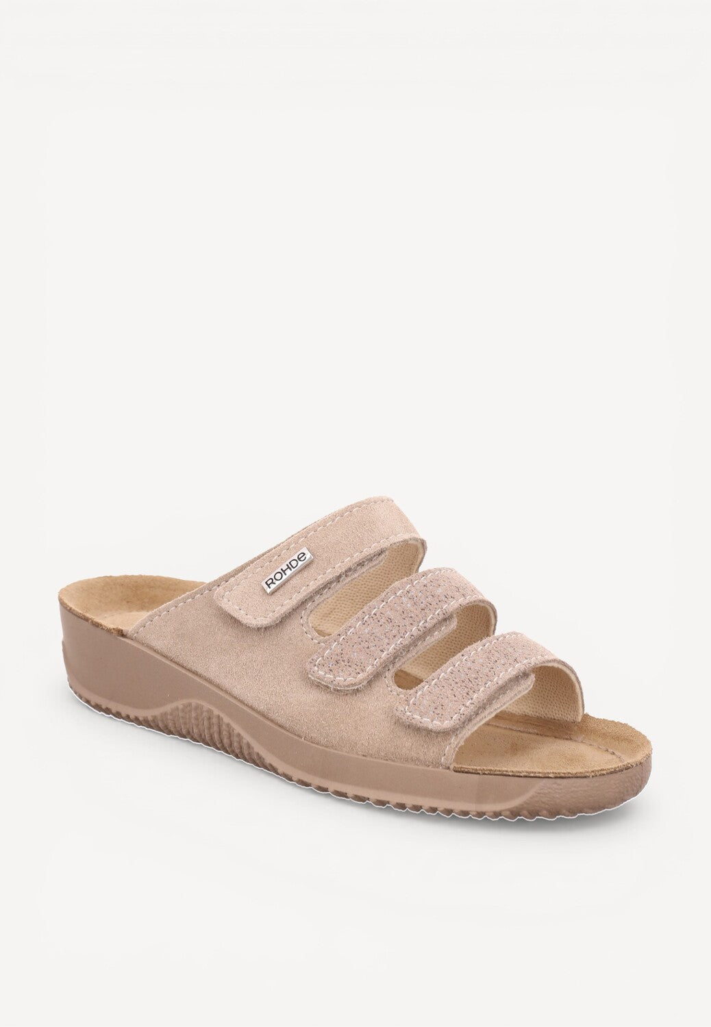 DAMES OPEN SCHOENEN-Beige suède/nubuck