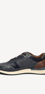 Heren veterschoenen-Blauw leer