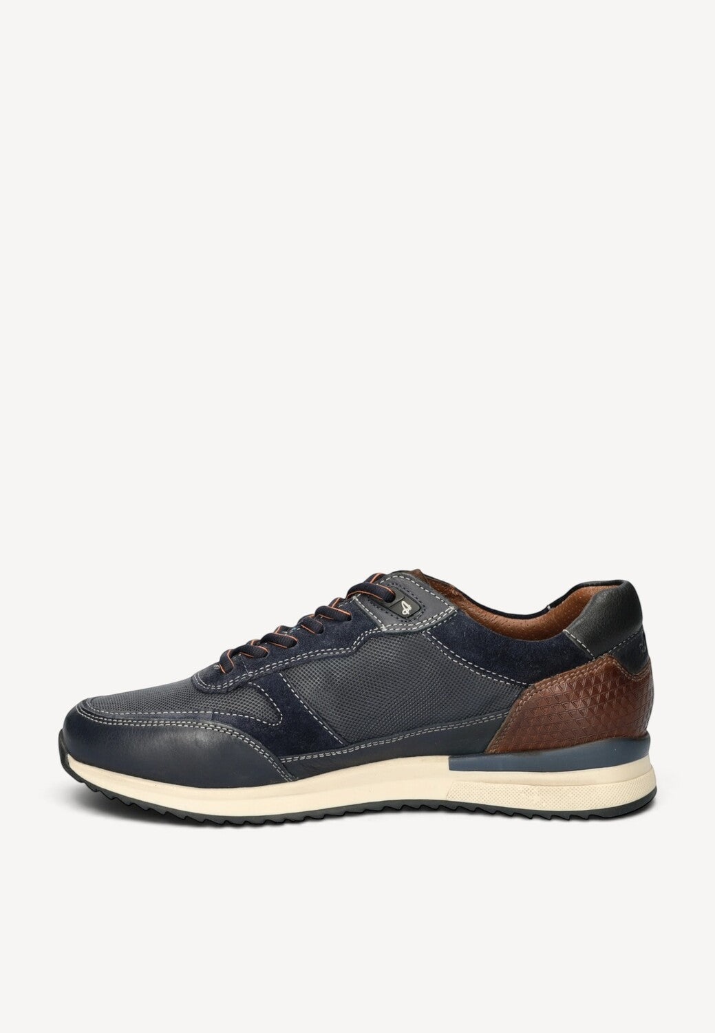 Heren veterschoenen-Blauw leer