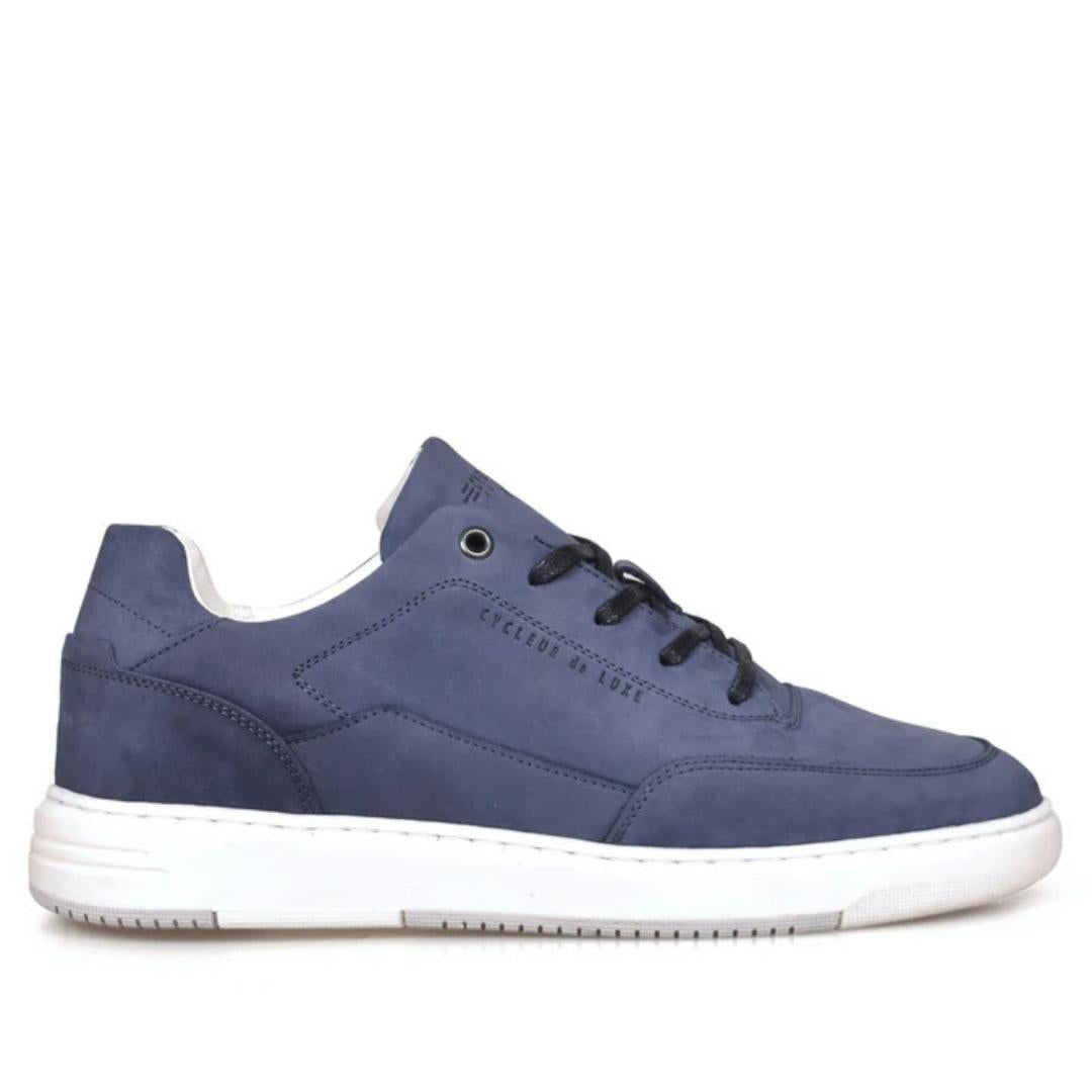 Heren veterschoenen-Blauw suède/nubuck