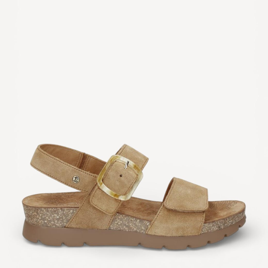 DAMES OPEN SCHOENEN-Beige suède/nubuck