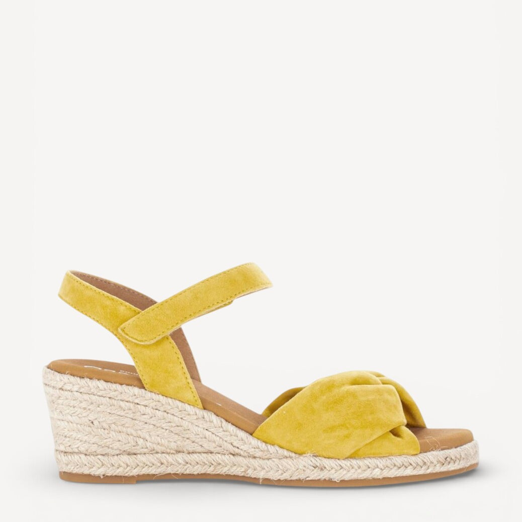 DAMES OPEN SCHOENEN-Geel suède/nubuck