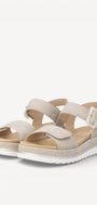 DAMES OPEN SCHOENEN-Beige suède/nubuck