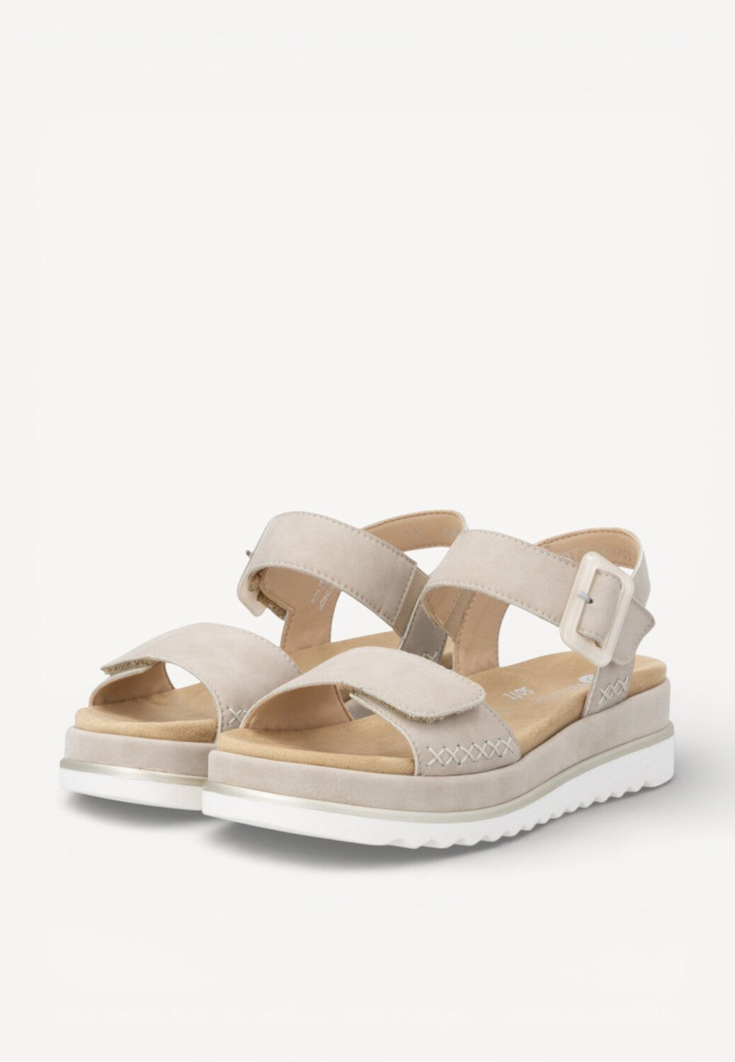 DAMES OPEN SCHOENEN-Beige suède/nubuck