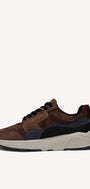 Heren veterschoenen-Bruin combi kleur