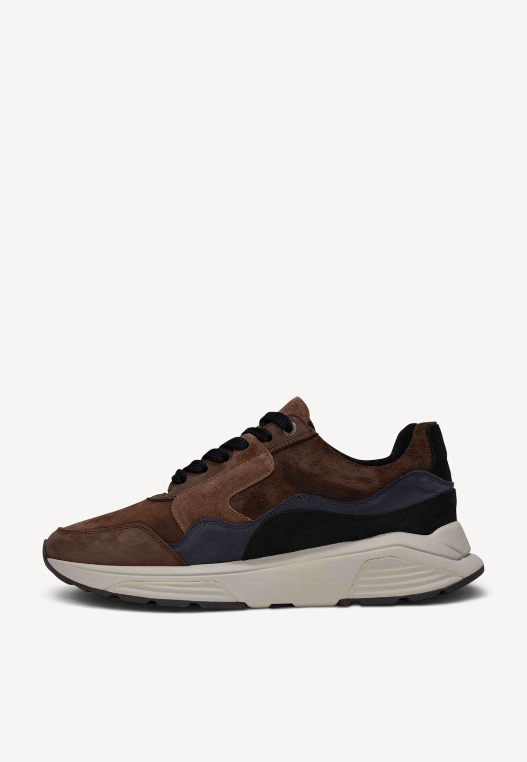 Heren veterschoenen-Bruin combi kleur