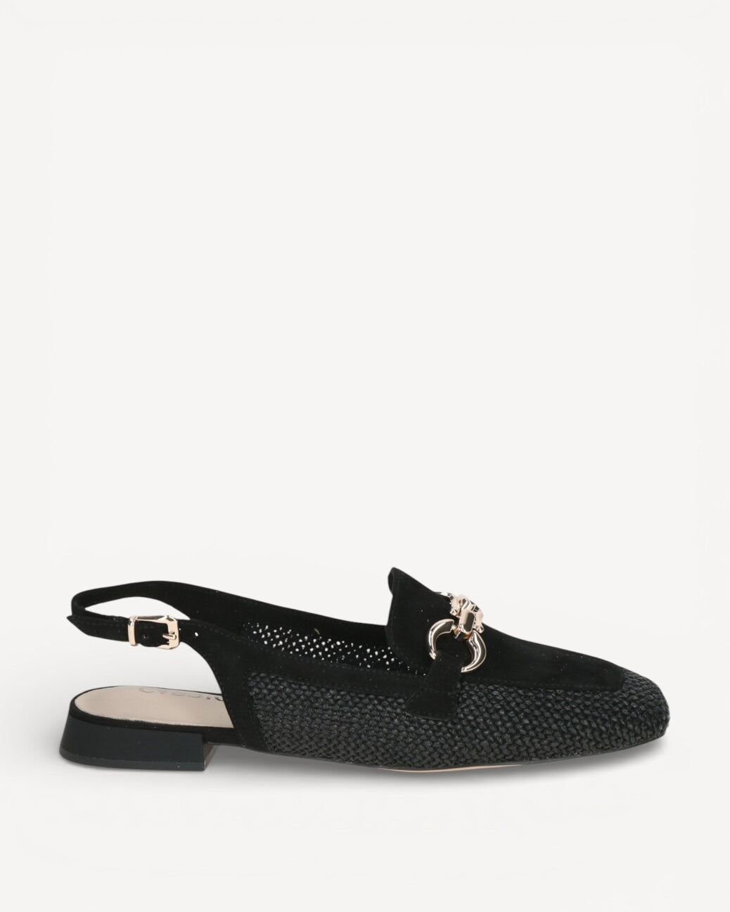 MUIL +SLINGBACK-Zwart leer