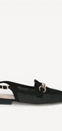 MUIL +SLINGBACK-Zwart leer