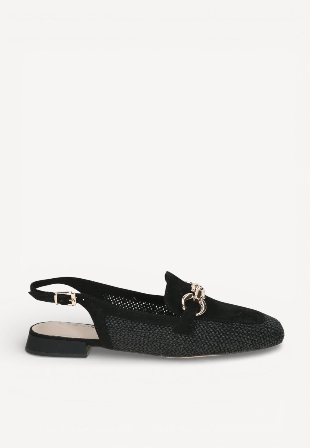 MUIL +SLINGBACK-Zwart leer