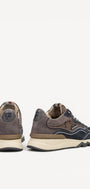 Heren veterschoenen-Blauw leer