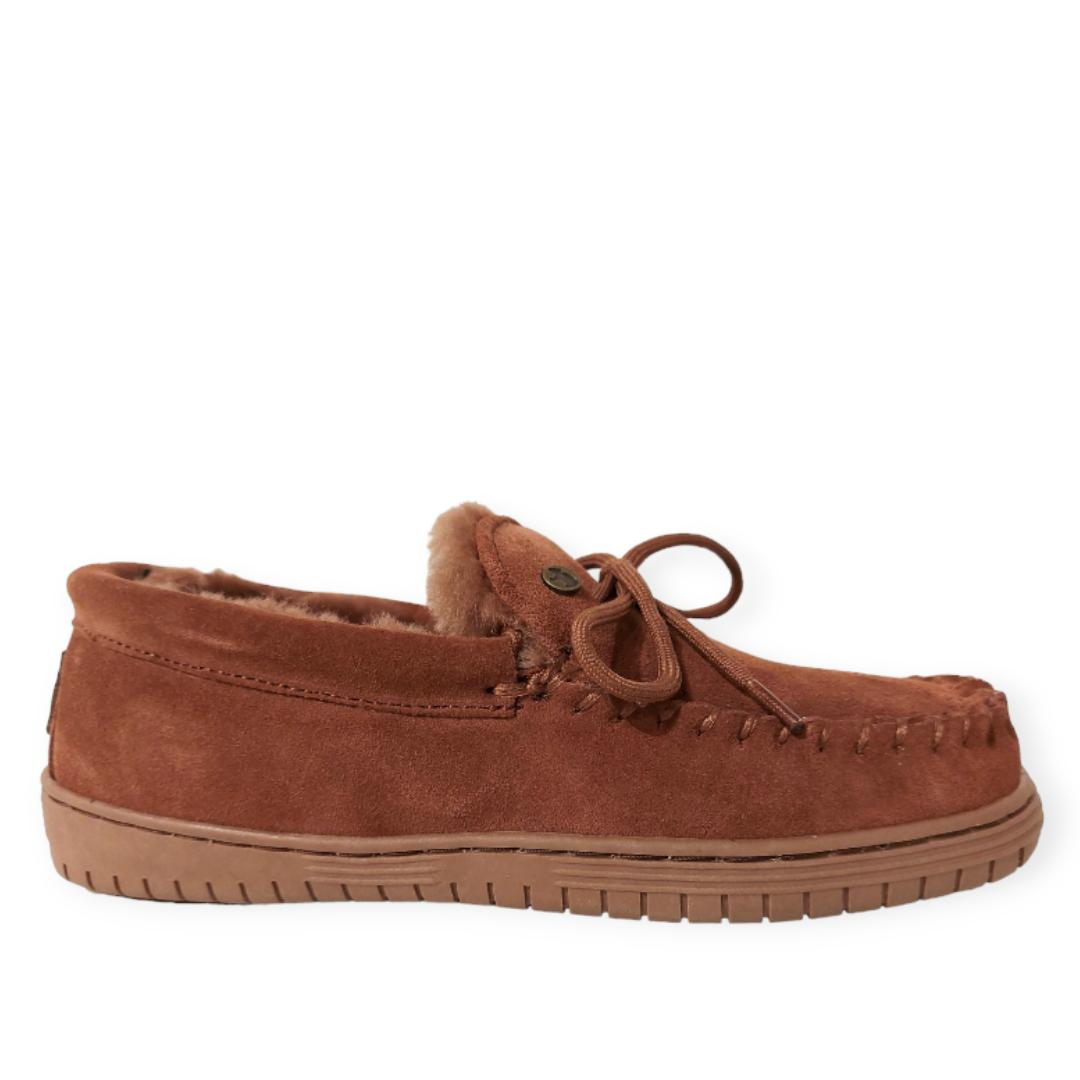 Dames dichte pantoffels-Rood suède/nubuck