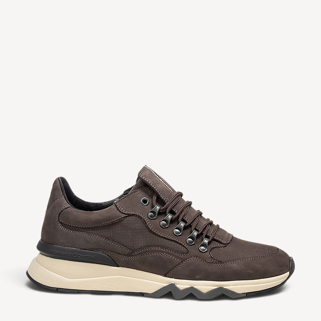 Heren veterschoenen-Bruin suède